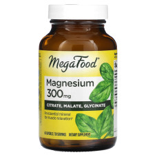Магний, Magnesium, MegaFood, 300 мг, 60 капсул