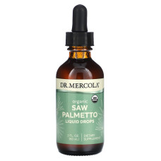 Со пальметто, Saw Palmetto, Dr. Mercola, органік, рідкі краплі, 60 мл