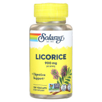 Корінь солодки, Organically Grown Licorice, Solaray, 450 мг, 100 капсул