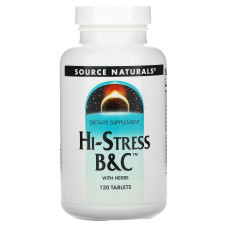 Стресс формула, Hi-Stress B&C, Source Naturals, 120 таблеток