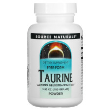 Таурин, Taurine Powder, Source Naturals, порошок, 100 грам