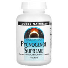 Пікногенол Сьюпрім, Pycnogenol Supreme, Source Naturals, 60 таблеток