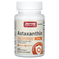 Астаксантин, Astaxanthin, Jarrow Formulas, 12 мг, 60 мягких капсул