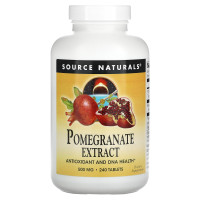 Экстракт граната, Pomegranate Extract, Source Naturals, 500 мг, 240 таблеток