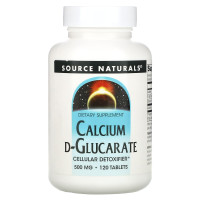 Кальций Д-глюкарат, Calcium D-Glucarate, Source Naturals, 1000 мг, 120 таблеток (500 мг в таблетке)