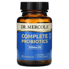 Пробіотики, Complete Probiotics, Dr. Mercola, 70 млрд КУО, комплекс для травної системи, 30 капсул