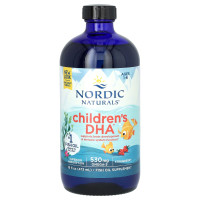 Рыбий жир для детей от 1 до 6 лет, Children's DHA, Nordic Naturals, клубника, жидкий, 530 мг, 473 мл