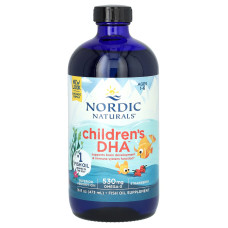 Рыбий жир для детей от 1 до 6 лет, Children's DHA, Nordic Naturals, клубника, жидкий, 530 мг, 473 мл