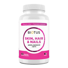 Шкіра, волосся та нігті, Skin, Hair & Nails, Biotus, 120 таблеток