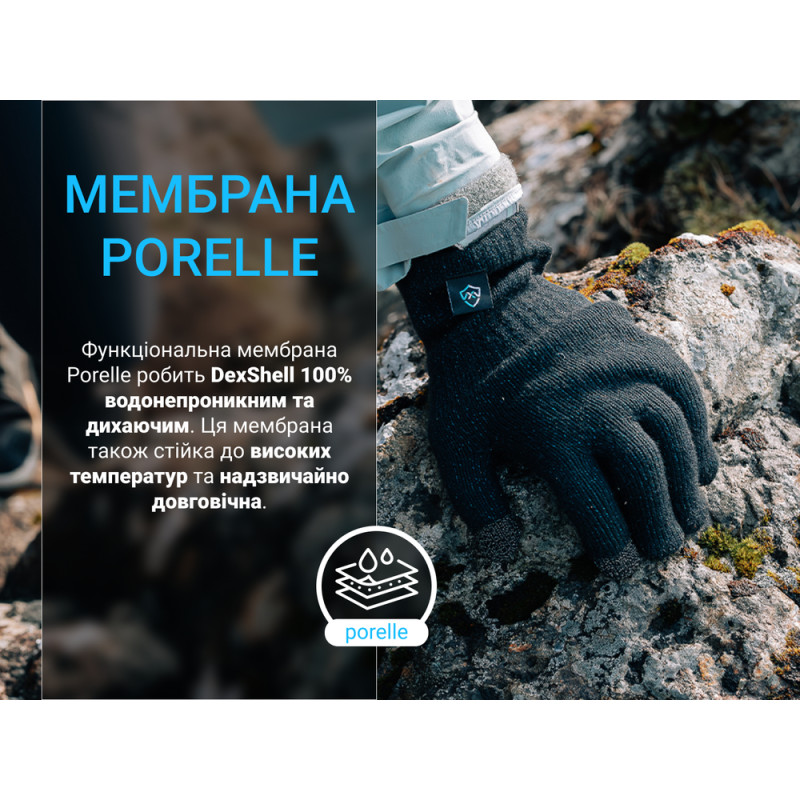 Рукавички водонепроникні Dexshell ThermFit 3.0 Gloves, темно-блакитні, розмір XL