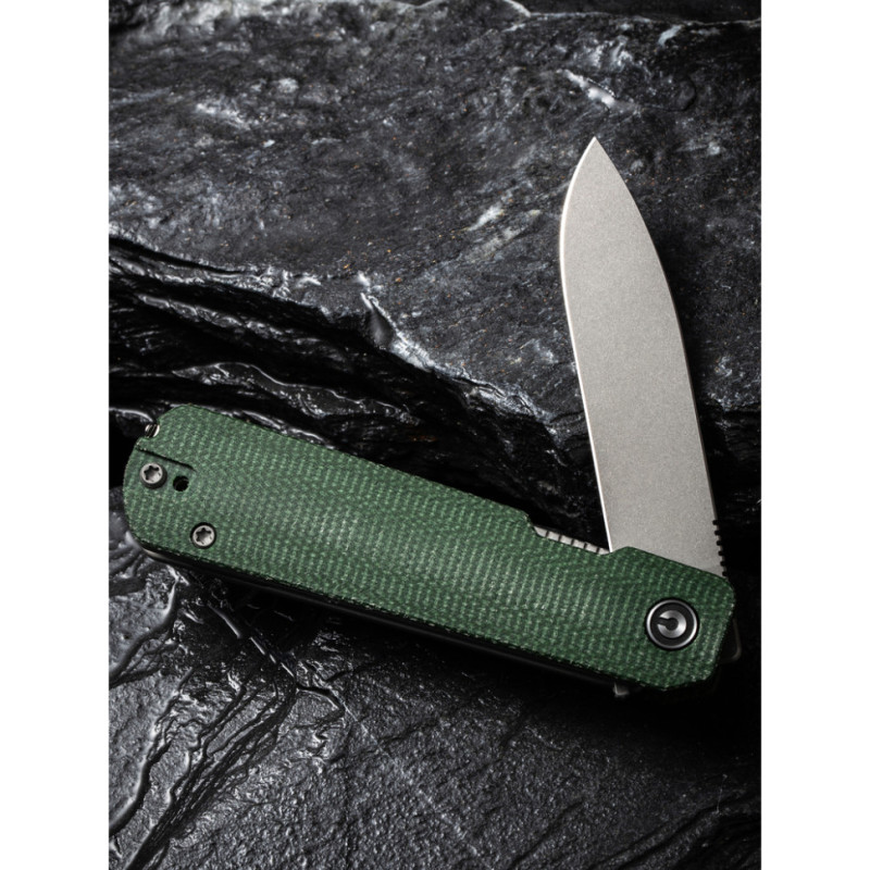 Ніж складаний кишеньковий Civivi Sendy, (7.2 см) Nitro-V / Micarta темно-зелений