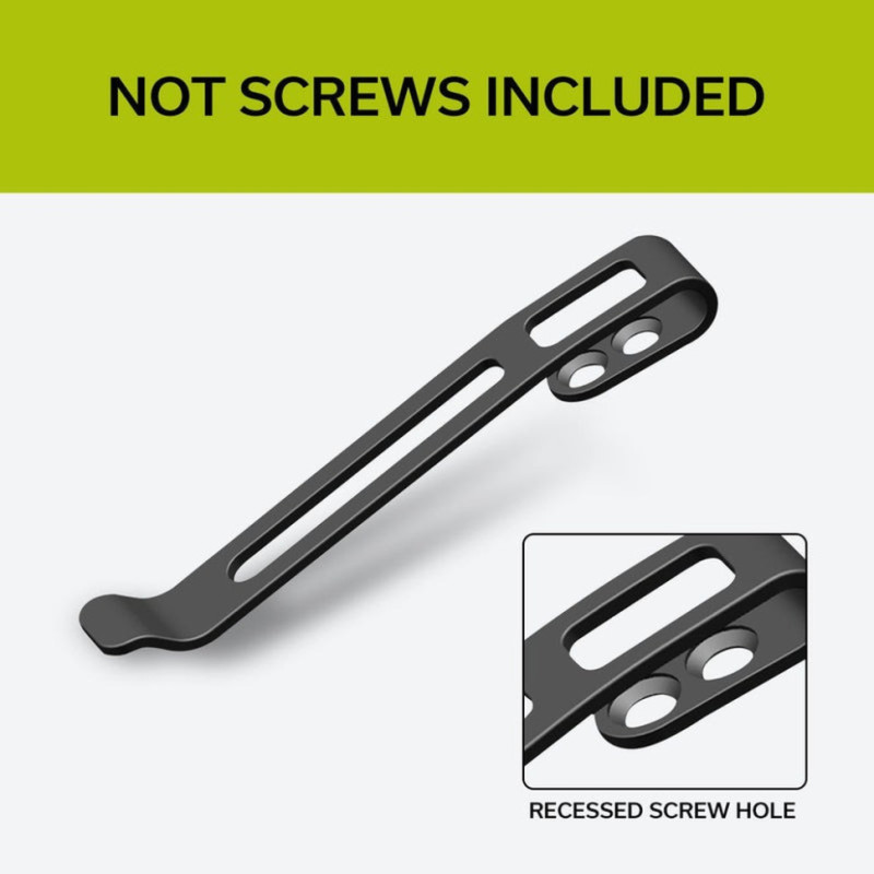 Кліпса кишенькова сталева чорна Civivi без гвинтів CA-05A-V1