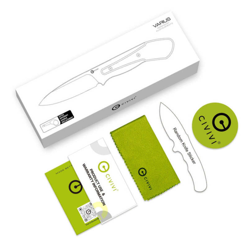 Ніж фіксований тактичний Civivi Varius, (9.5 см) D2 / G10 коричневий