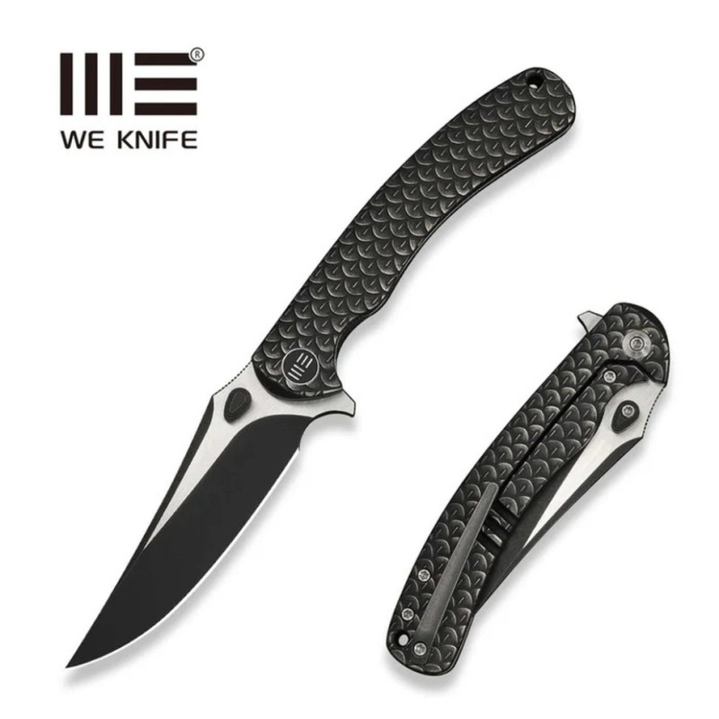 Ніж складаний туристичний Weknife Dracarys, (9.1 см) Böhler M390 / титан 6AL4V чорний
