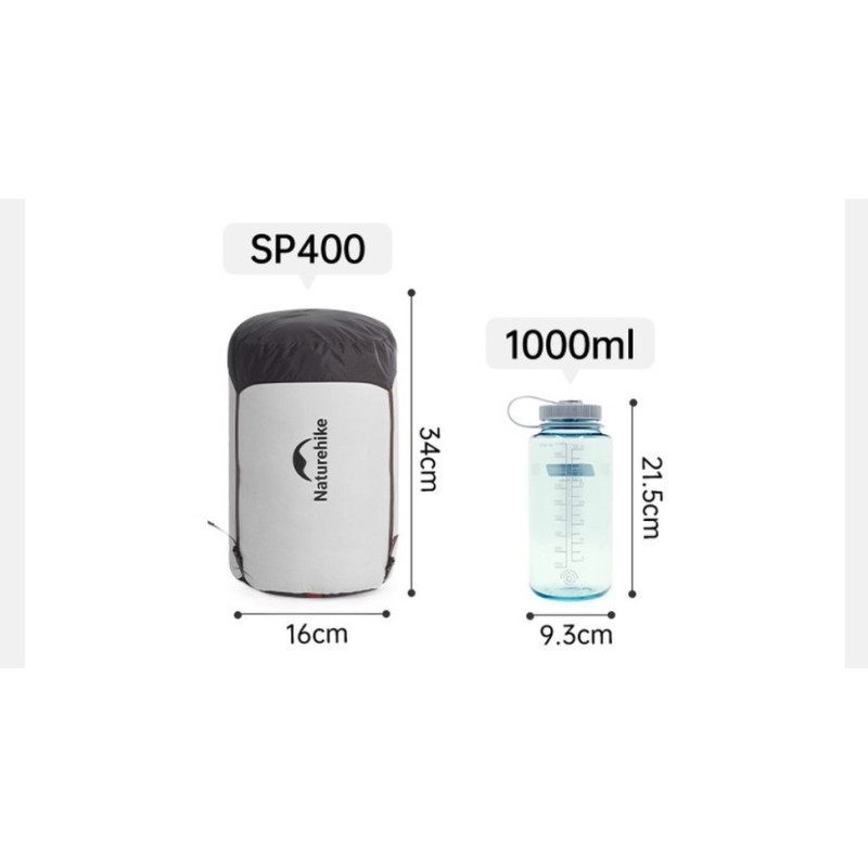 Спальник з натуральним пухом Naturehike Snowbird CNK2550WS014, p-р M, темно-коричневий 400 г