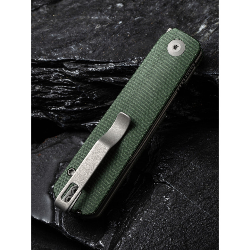 Ніж складаний кишеньковий Civivi Sendy, (7.2 см) Nitro-V / Micarta темно-зелений