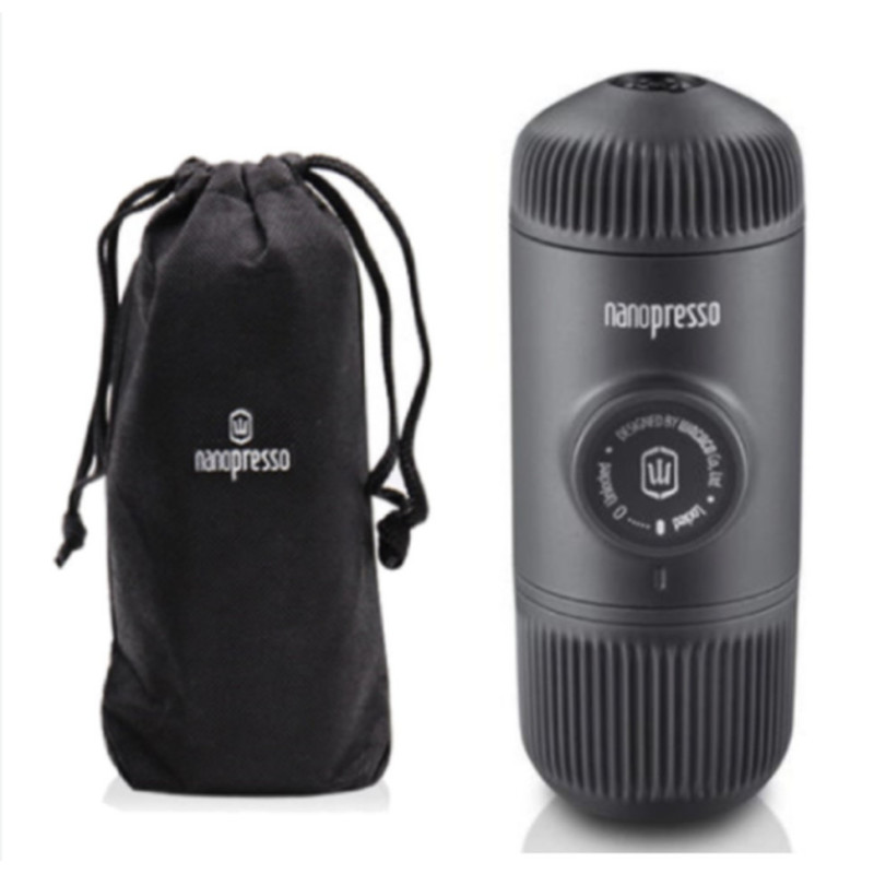 Портативна еспресо-кавоварка Wacaco Nanopresso сіра, механічна, для меленої кави
