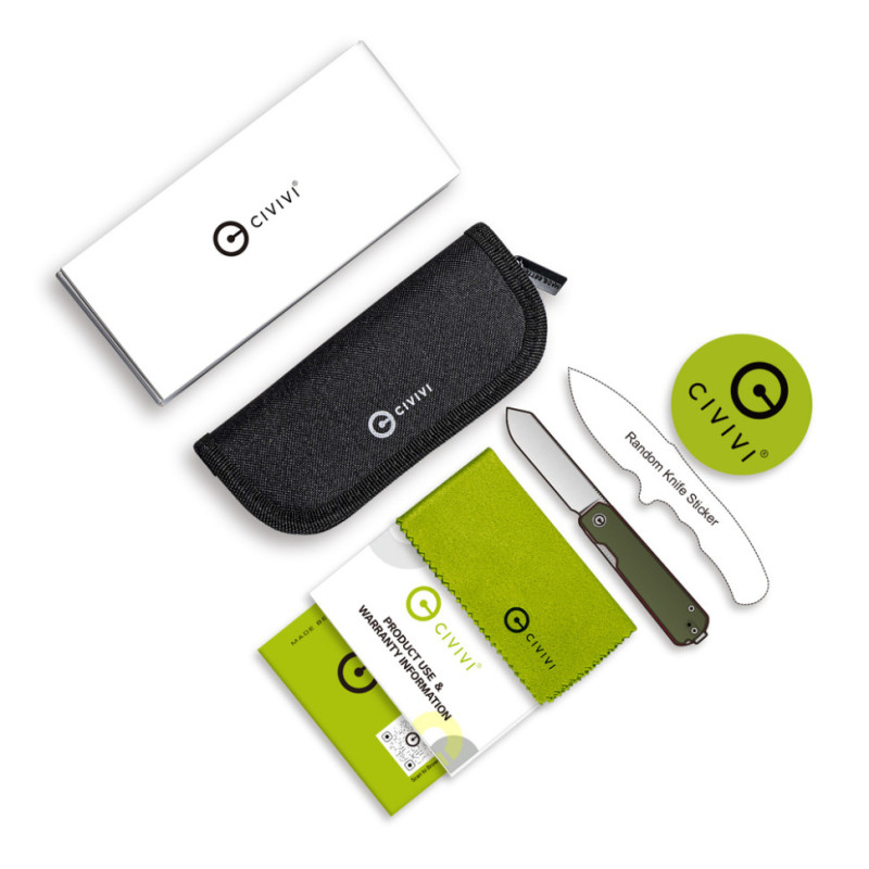 Ніж складаний кишеньковий Civivi Sendy, (7.2 см) Nitro-V / Micarta темно-зелений