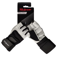 Рукавички для фітнесу Fit forever Shape Up AI-04-1135-A білий-чорний S