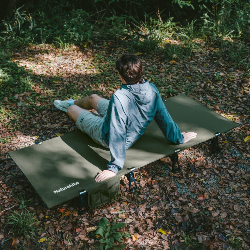 Ліжко складане Naturehike XJC08 CNK2550WS020, поліестер, алюміній, чорний