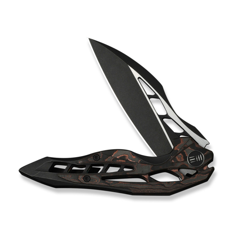Ніж складаний туристичний Weknife Arrakis (8.8 см) Vanax / Titanium чорний з бронзою