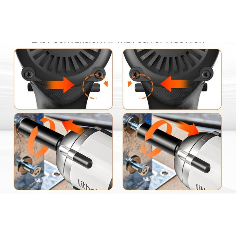 Акумуляторний ударний гайковерт Litheli безщітковий, живлення від павербанку (УМБ Litheli Power Bank 12500 mAh, 45 W, 2А в комплекті)