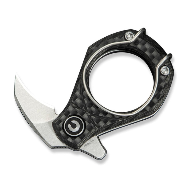 Ніж складаний кишеньковий Civivi Pyrus, (1.6 см) 14C28N / Carbon Fiber темно-сірий