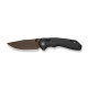 Ніж складаний туристичний Civivi Elite Brova, (8.7 см) CPM S35VN / Aluminum чорний