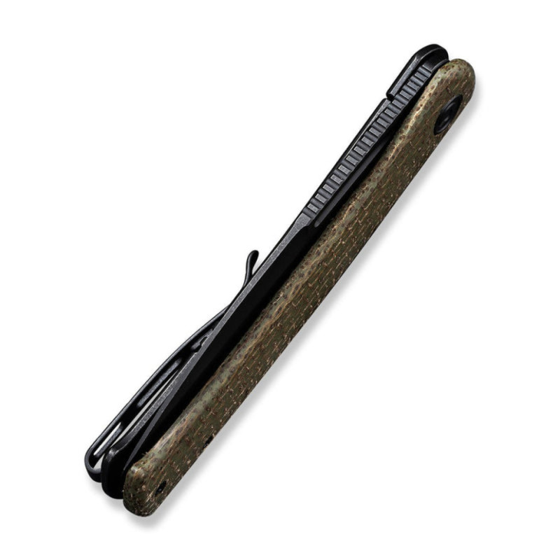 Ніж складаний туристичний Civivi Cetos, (8.8 см) 14C28N / Micarta & Stainless коричневий