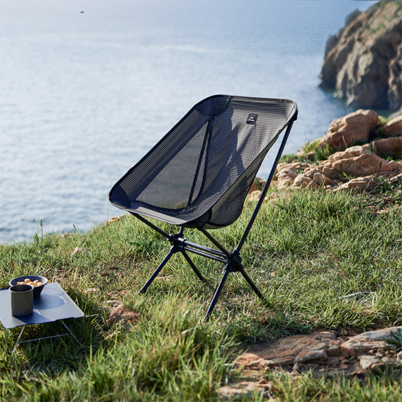Стілець складаний Naturehike Moon YL08 NH20JJ027, 600D Oxford / алюміній, чорний