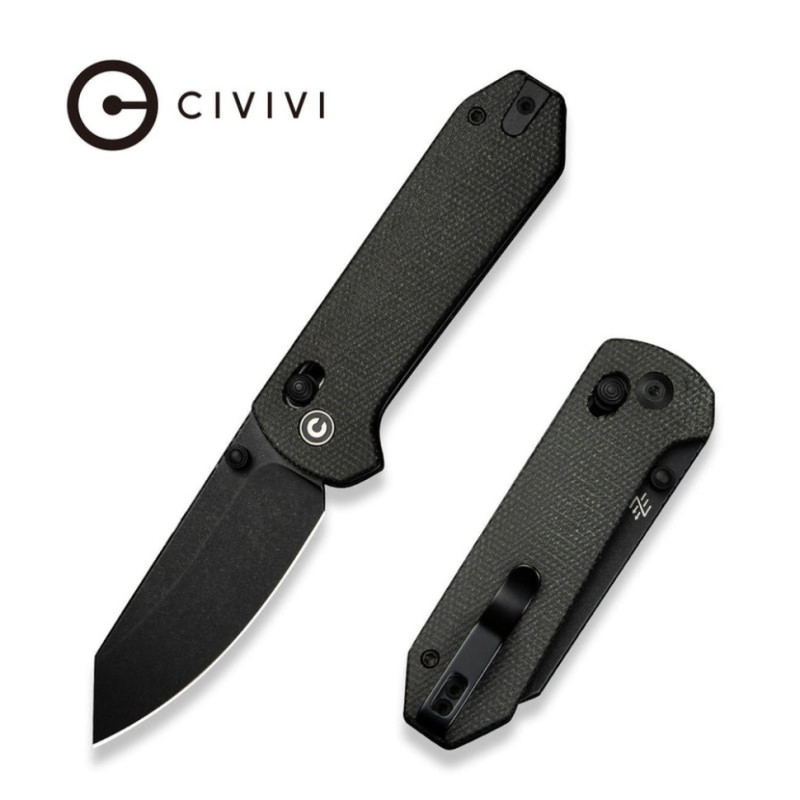 Ніж складаний кишеньковий Civivi Yonder, (7.3 см) 14C28N / Micarta темно-сірий