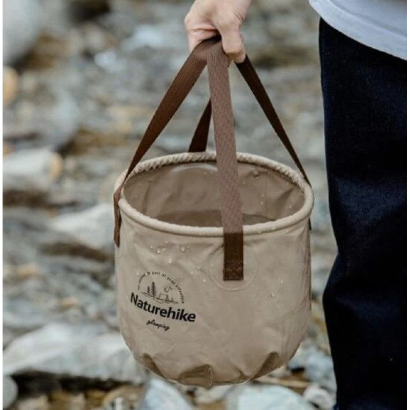 Складане відро для води з ПВХ Naturehike NH20SJ040, 20 л, зелений