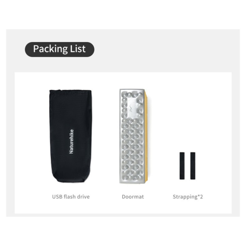 Килимок складний IXPE Naturehike CNK2550WS030, алюмінієва плівка, 18 мм, медово-золотий