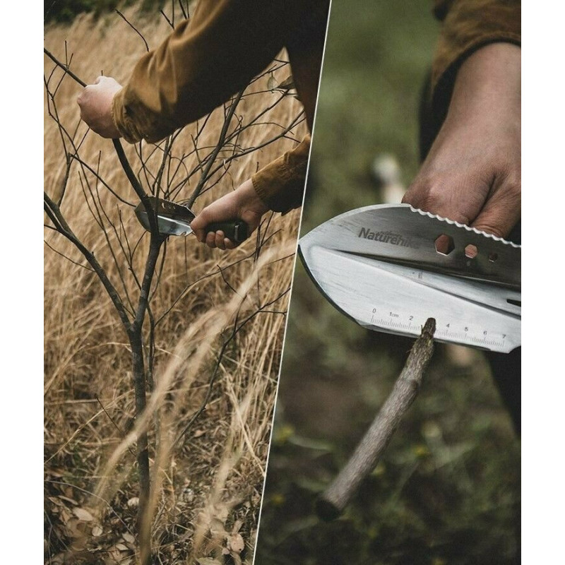 Лопата багатофункціональна Naturehike NH20GJ001, паракорд / нержавіюча сталь