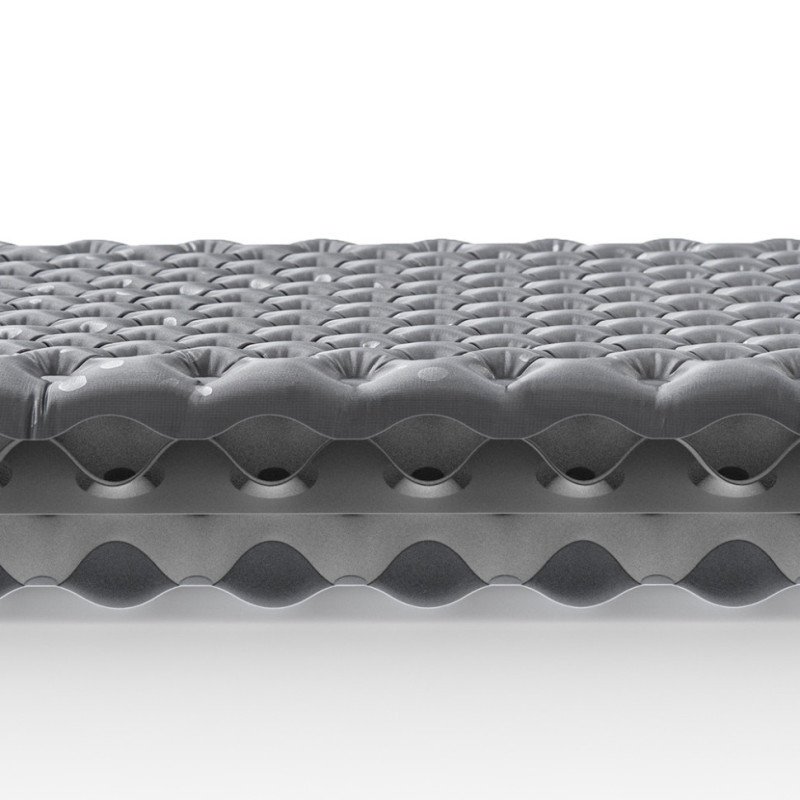 Матрац надувний надлегкий Naturehike CNH22DZ018, овальний, із мішком для надування, 168 см, сірий