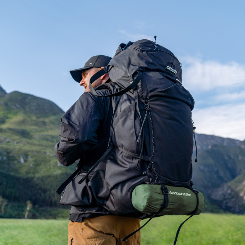 Матрац туристичний надувний одномісний Naturehike CNK2550WS019, 200х60х6.5 см, синій, для кемпінгу із мішком для надування