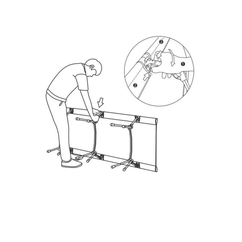 Ліжко складане Naturehike ультралегке NH19JJ006, алюміній, зелений