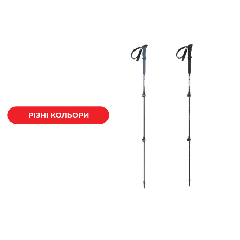 Трекінгова палиця 3-сек. Naturehike ST 03 7075 AL NH17D017-D, чорна