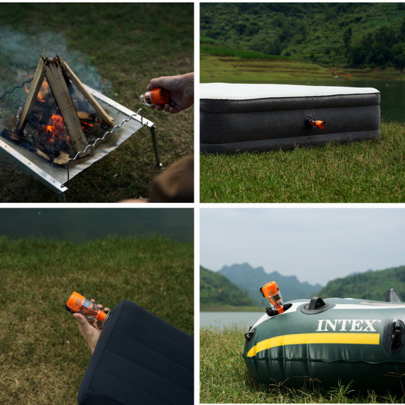 Насос-ліхтар кемпінговий Flextail Max Pump 3, помаранчевий