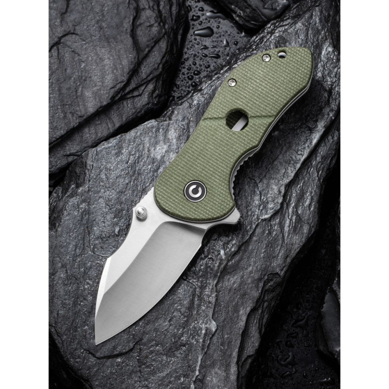 Ніж складаний кишеньковий Civivi Gordo, (6.4 см) D2 / Micarta оливковий