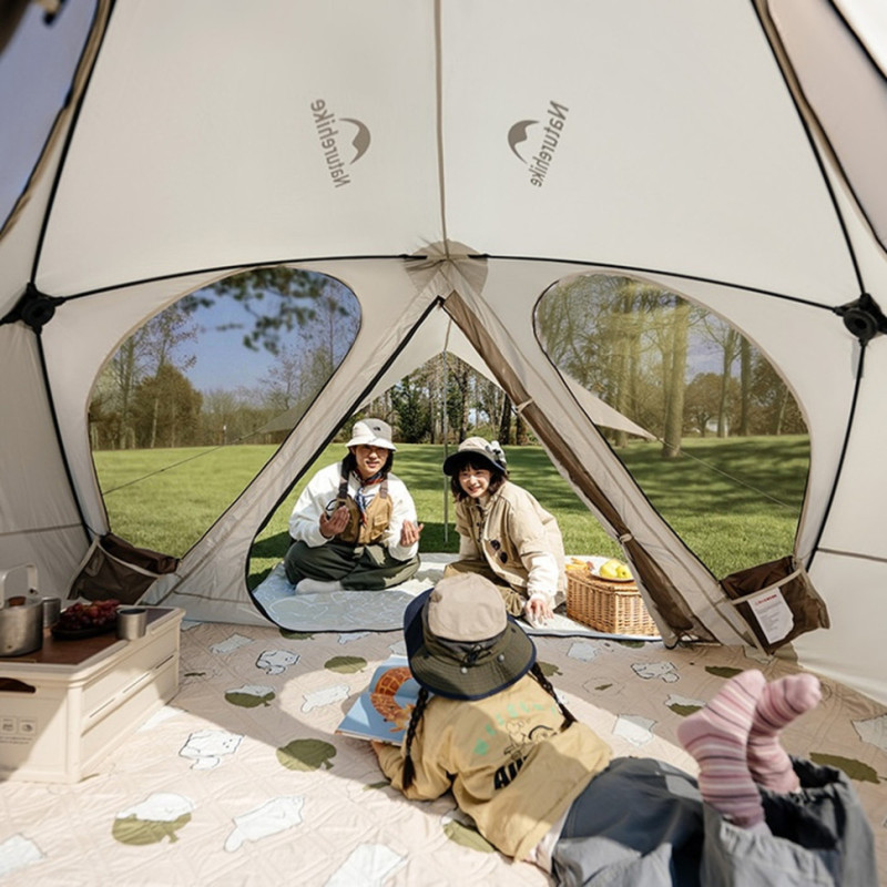 Намет тримісний з тентом Naturehike Kabi Quick-Set CNK2650WS020, коричневий