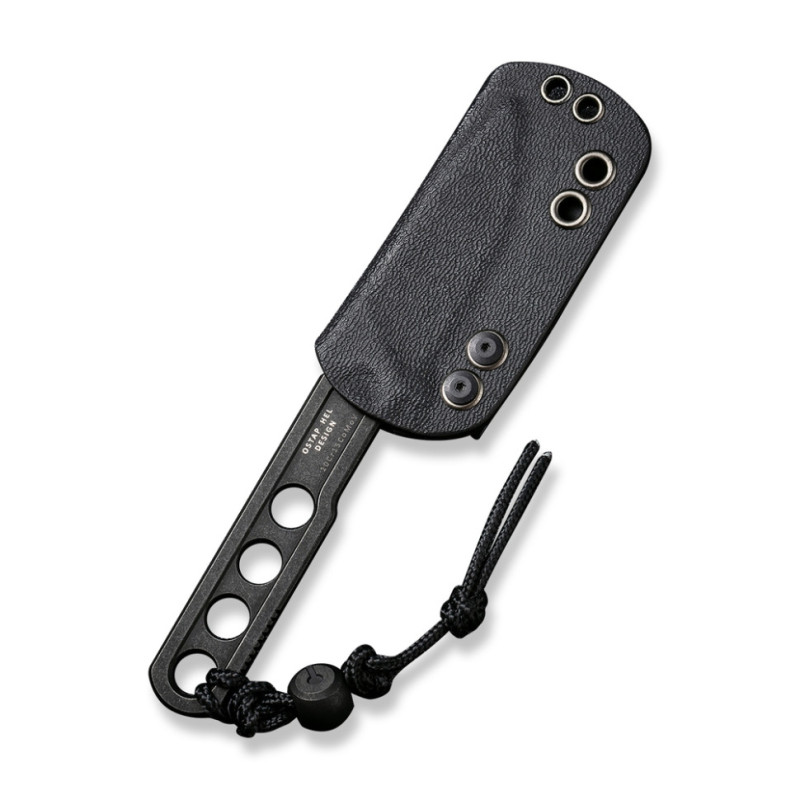 Ніж фіксований тактичний Civivi Circulus, (5 см) 10Cr15CoMoV чорний з бусиною з титану 6AL4V