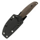 Ніж з чохлом туристичний SRM Fossa 605T-MW, (8.8 см) 14C28N / Micarta коричневий
