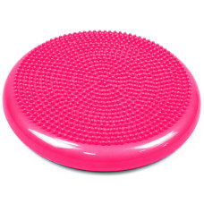 Балансировочная массажная подушка EasyFit, Диаметр 33 см, Максимальная нагрузка 120 кг, Резина, Розовый