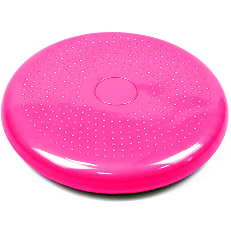 Балансировочная массажная подушка EasyFit, Диаметр 33 см, Максимальная нагрузка 120 кг, Резина, Розовый