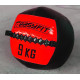 Медичний м'яч EasyFit Wall Ball (медбол, волболл), Вага 9 кг, Діаметр 33 см, PU, PVC, Чорно-червоний