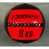 Медицинский мяч EasyFit Wall Ball (медбол, волбол), Вес 9 кг, Диаметр 33 см, PU, PVC, Черно-красный