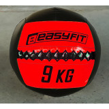 Медичний м'яч EasyFit Wall Ball (медбол, волболл), Вага 9 кг, Діаметр 33 см, PU, PVC, Чорно-червоний