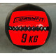 Медичний м'яч EasyFit Wall Ball (медбол, волболл), Вага 9 кг, Діаметр 33 см, PU, PVC, Чорно-червоний