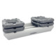 Степ-платформа EasyFit EasyFit Step-C 3-ступенчатая, 72×32,5 см, серый